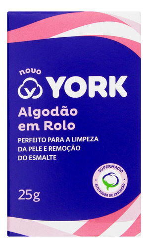 Algodão em Rolo York Caixa 25g