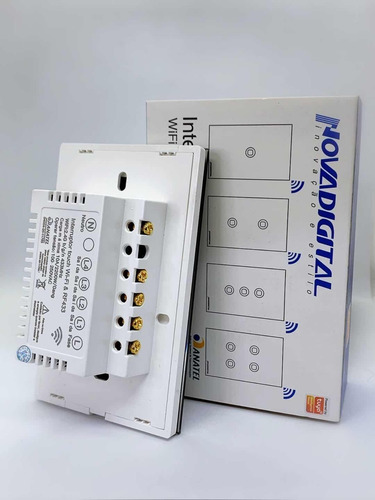 Interruptor Digital Wifi Preto 3t & Rf433 - Alexa - Anatel