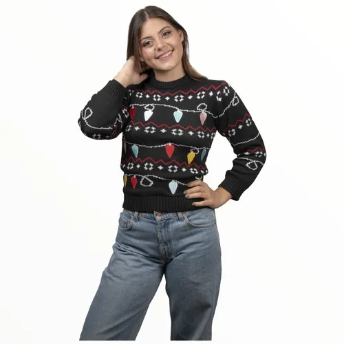 Su ter Navide o Negro Divertido Focos Navide os Para Mujer
