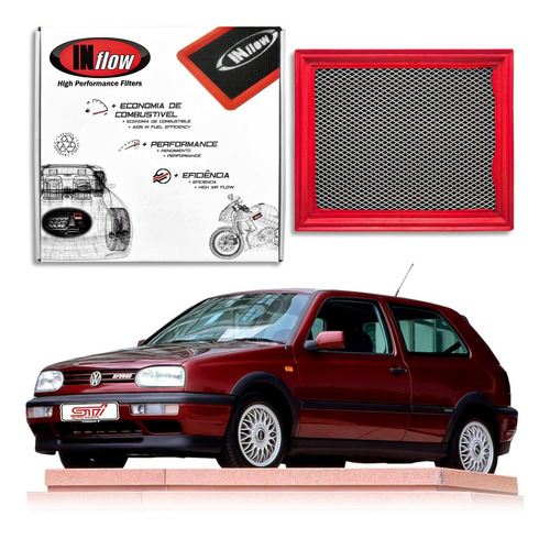 Filtro Ar Esportivo Inbox Inflow Vw Golf 2.8 Vr6 1995-1997