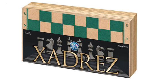 Jogo De Xadrez Oficial Caixa Madeira 40cm