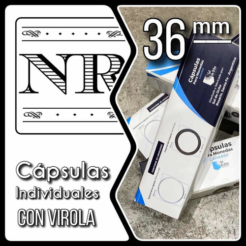 Imagen 1 de 10 de Capsula Para Moneda - Sol De Ocho - Diámetro 36 Mm