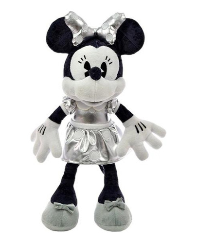 Minnie Mouse Plateada De Peluche Original 40 Cm