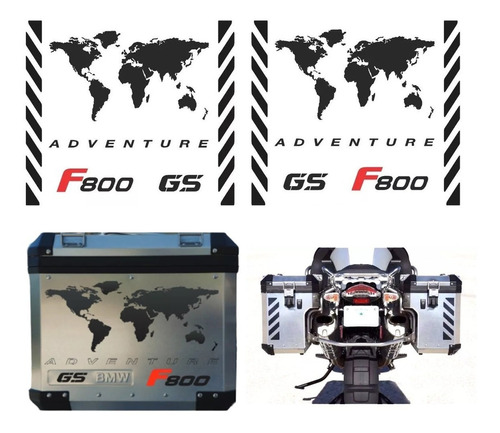 Kit Adesivo Bau Para Bmw F800gs Adventure 14219 Cor Preto