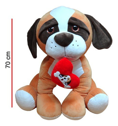 Perro De Peluche 70 Cm Con Corazon. Phi Phi Toys