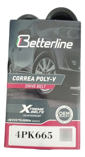 Correa Poly V 4pk665 Betterline Para Spark Chevrolet 