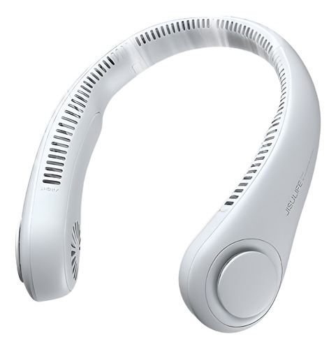 Ventilador De Cuello Portatil Plastico Silicona Color Gris
