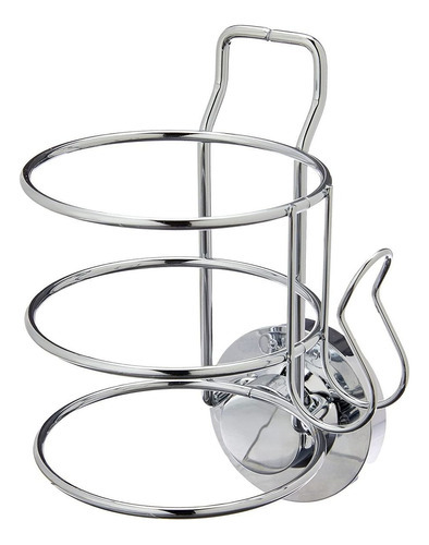 Suporte Secador De Cabelo P/ Salao C/ Ventosa Cromado