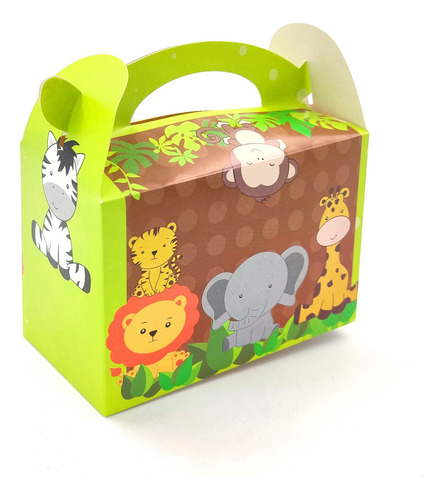 Caja Cajita Feliz Sorpresa X6 Unidades Animales Selva 