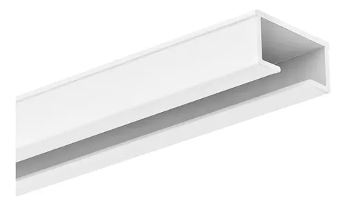 Doce & Co. Trilho Suíço Simples 2 metros Aluminio com Presilhas cor Branco