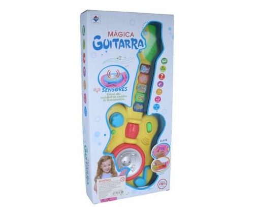 Guitarra Infantil De Plastico Con Sonido 40 X 16 Cm