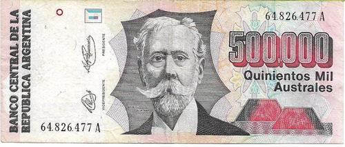 Argentina 500000 Australes 1991 Bottero 2902 Usado (Usado)