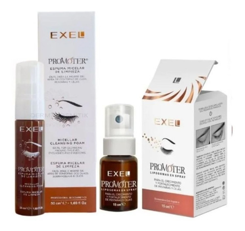 Kit Crecimiento Pestañas Exel Promoter + Espuma Micelar 50ml