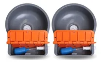 Comprar 2 bebedouros automáticos circulares Sgamaq para gado 4 litros cor cinza