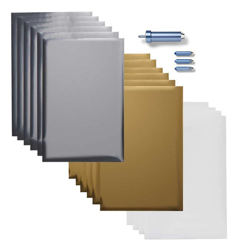 Kit De Transferencia De Papel De Aluminio Con 12 Hojas Y Her