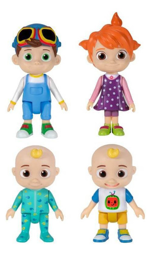 Figura Cocomelon Pack De 4 Figuras Familia