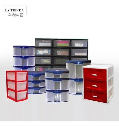 Cajonera Organizador Plastica Estanteria Torre C 3 Cajones Colombraro
