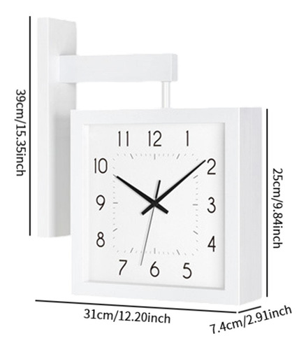 Reloj De La Pared De De Doble Cara Reloj De Reloj De Madera
