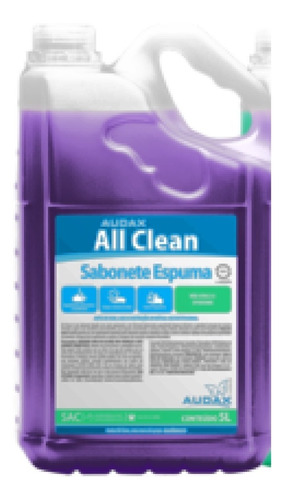 Sabonete Espuma Floral Audax All Clean Galão Com 5 Litros