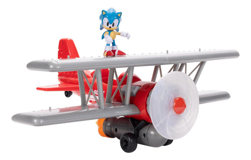 Sonic The Hedgehog, Set De Avión Biplano Tornado Con Figura