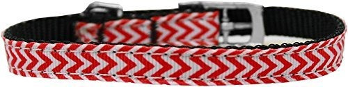 Mirage Pet Products Chevrons Nylon Dog Collar With Classic B