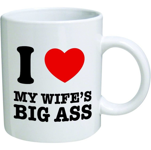 Taza De Café Con Texto I Love My Wifes Big A Red Heart (11 O