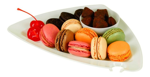 Plato Triangulo Fiesta Para Postres Comida Catering 20 Pzas