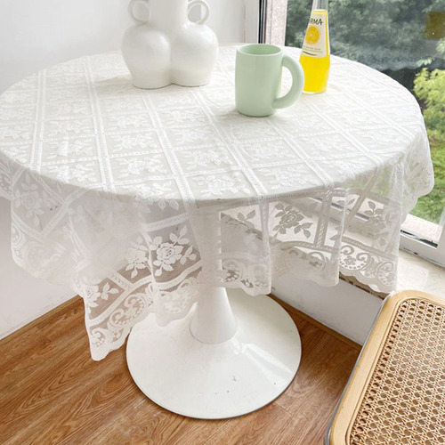 Mantel De Encaje Retro Rectangular Para Mesa De Café Y Comed