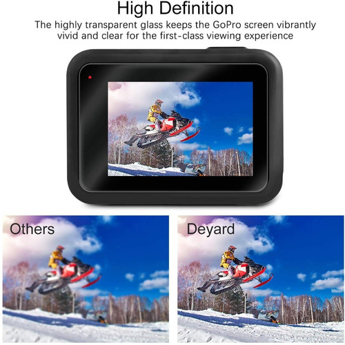 6x Vidrio Templado Para Gopro Hero 8 + Funda Protectora