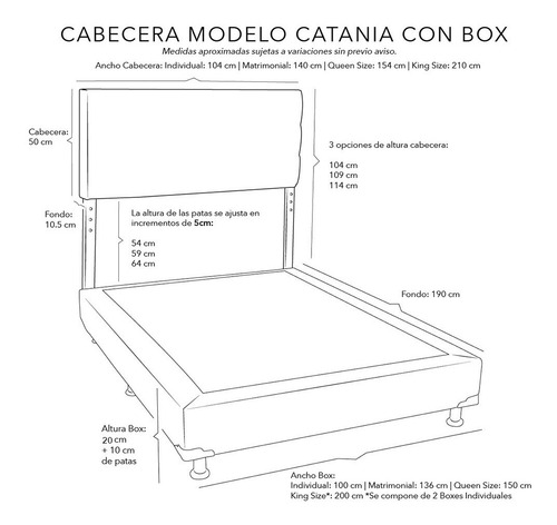 Cabecera + Box Individual Dicasa Catania Chocolate