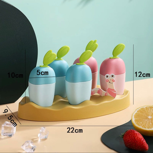 Imagen 3 de 4 de Molde De Helados Manzanas - 5 Paletas
