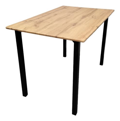 Set Comedor Top Living Mesa Rectangular 110cm Y 4 Sillas Color Café Y Negro