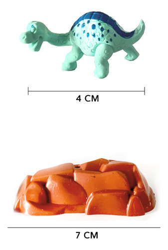 Kit 05 Miniaturas Dinossauros Animais Brinquedo Infantil + 03 Acessórios Sortidos Animal Planet EBN Kids