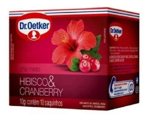 Chá Misto Hibisco &cranberry Dr.oetker 10 Grs