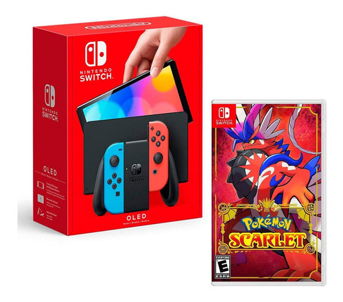 Consola Nintendo Switch Oled Neon + Pokemon Scarlet