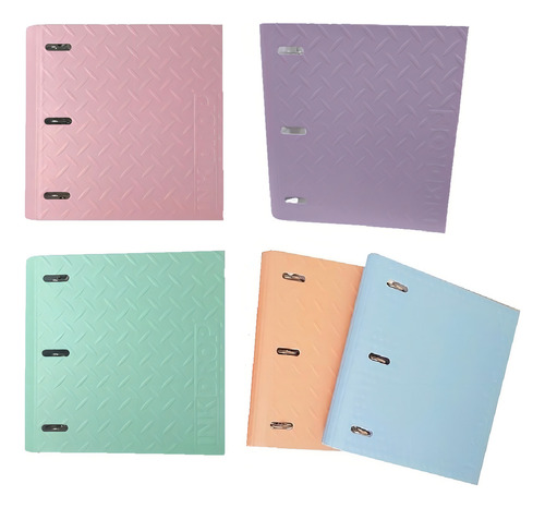 Carpeta Escolar 3 Aros 3x40 Color Colores Pastel Inkdrop