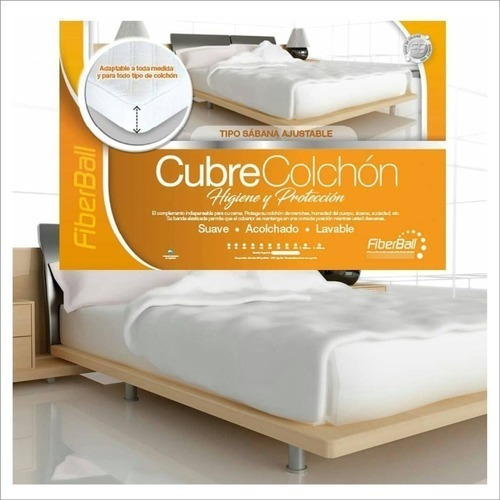 Cubre Colchón Protector Ajustable Acolchado 80x190