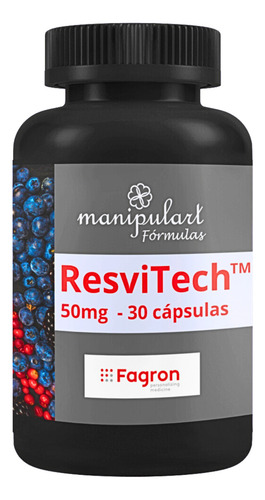 Resvitech Fagron 50mg 30 Cápsulas Selo Autêntico Sabor Sem Sabor