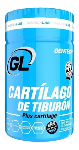 Cartilago De Tiburon 60 Comp Gentech Sin Tacc Articulaciones