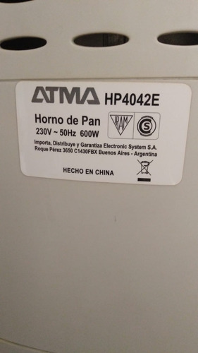 Horno De Pan Atma Hp4042e 220v Blanco