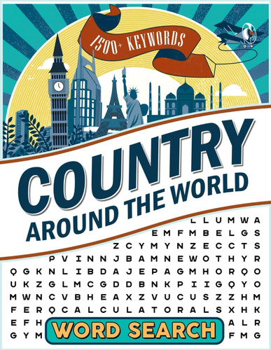 Libro: Country Around The World Word Search: Relaxing Word F