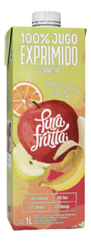 Jugo 100% Exprimido Multifruta De Pura Frutta Pack 8 X 1 Lt