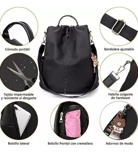 Mochila Mujer Moda Oxford Impermeable Antirrobo Para Mujer