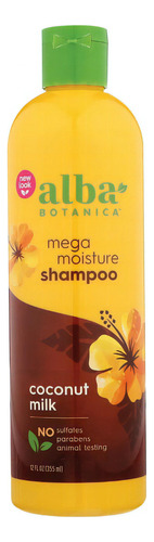  Alba Botanica More Moisture Shampoo, Leche De Coco, 12 Fl. O