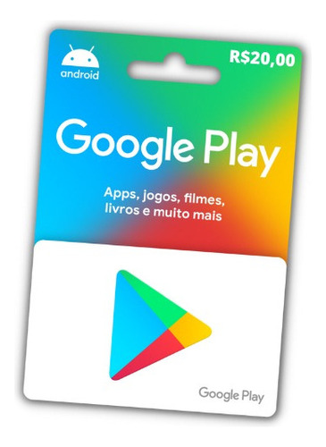 Cartão Para Credito Play Store Google 20 Reais Jogos Games