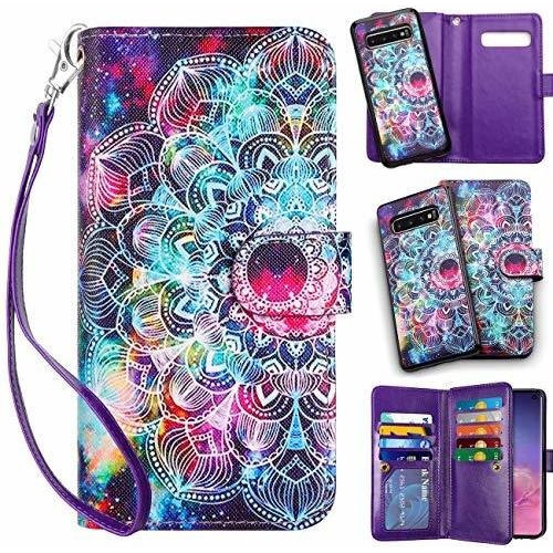 Funda Para Galaxy S10 Plus Color Morado Diseño De Mandala