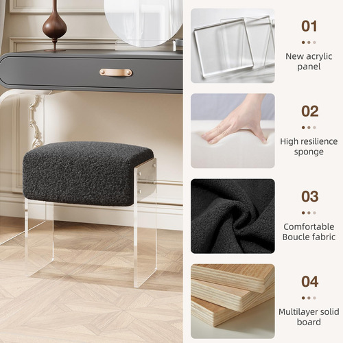 Silla De Taburetes De Tocador Y Reposapiés: Taburete De Toca