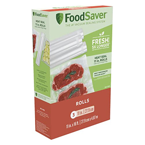 Rollo De Sellado Al Vacío Foodsaver De 11  X 16 'con Constru