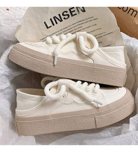 Tenis Envy Para Mujer | Estilo Casual Con Plataforma | Tallas 2-6 Mx Zapato De Lona Para Dama Denali
