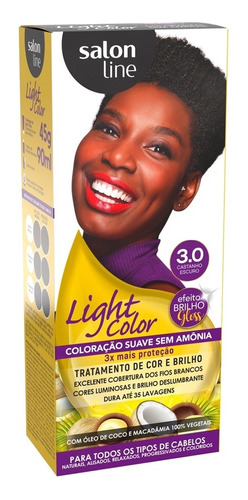  Tintura Salon Line Light Color 3.0 Castanho Escuro